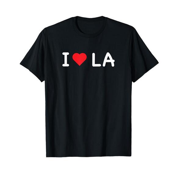 Tops - Los Angeles I Love LA Throwback Design T-Shirt